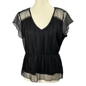 Black Swan Retro Black Fitted Top Size Medium Y2K Pinup Minimalist